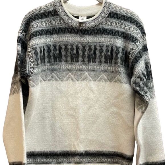 Kuri artesanians Alpaca hand knit heavyweight sweater/Beautiful/soft/small - Picture 1 of 5